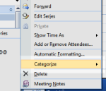 Creating meeting categories in Outlook 2007